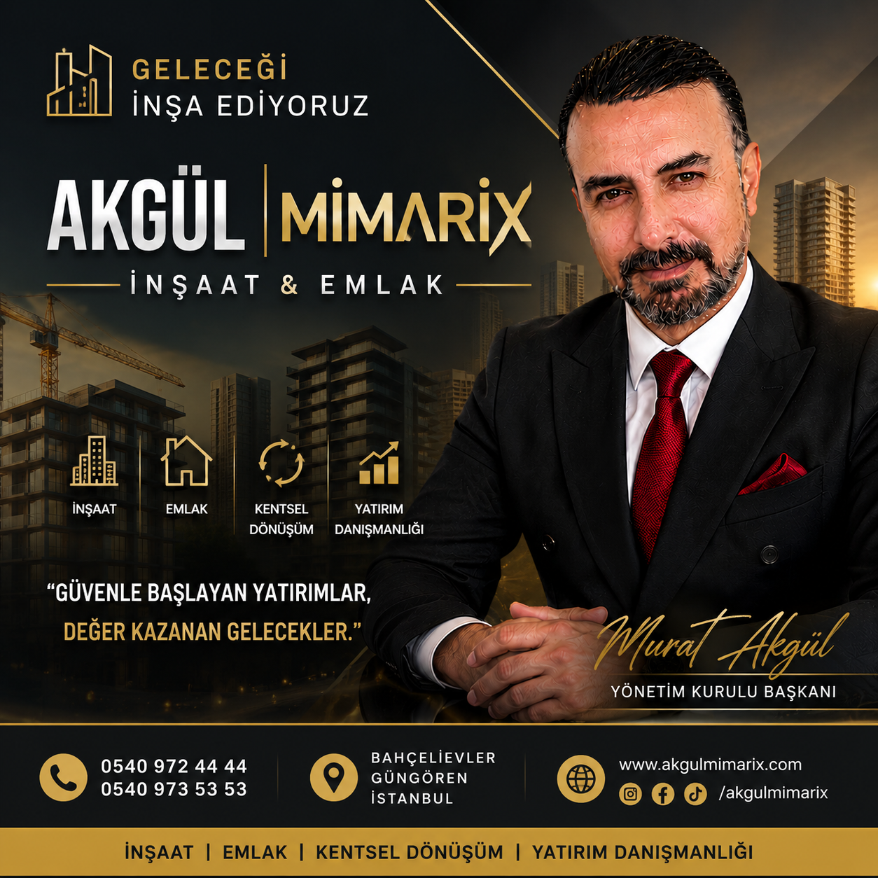 Murat AKGÜL / Müteahhit ve Yapı Planlama Uzmanı