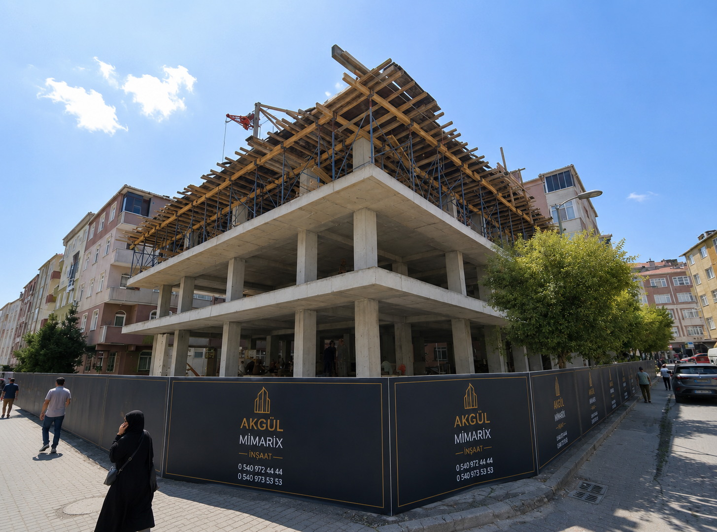 Köşe Parsel Lüks Konut Projesi Güngören  Köşe parsellerde maksimum verimlilik sağlayan projelerimizle modern yaşam alanları inşa ediyoruz. Akgül | Mimarix İnşaat güvenli yapılar üretmeye devam ediyor.Köşe parsel modern apartman projesi Güngören